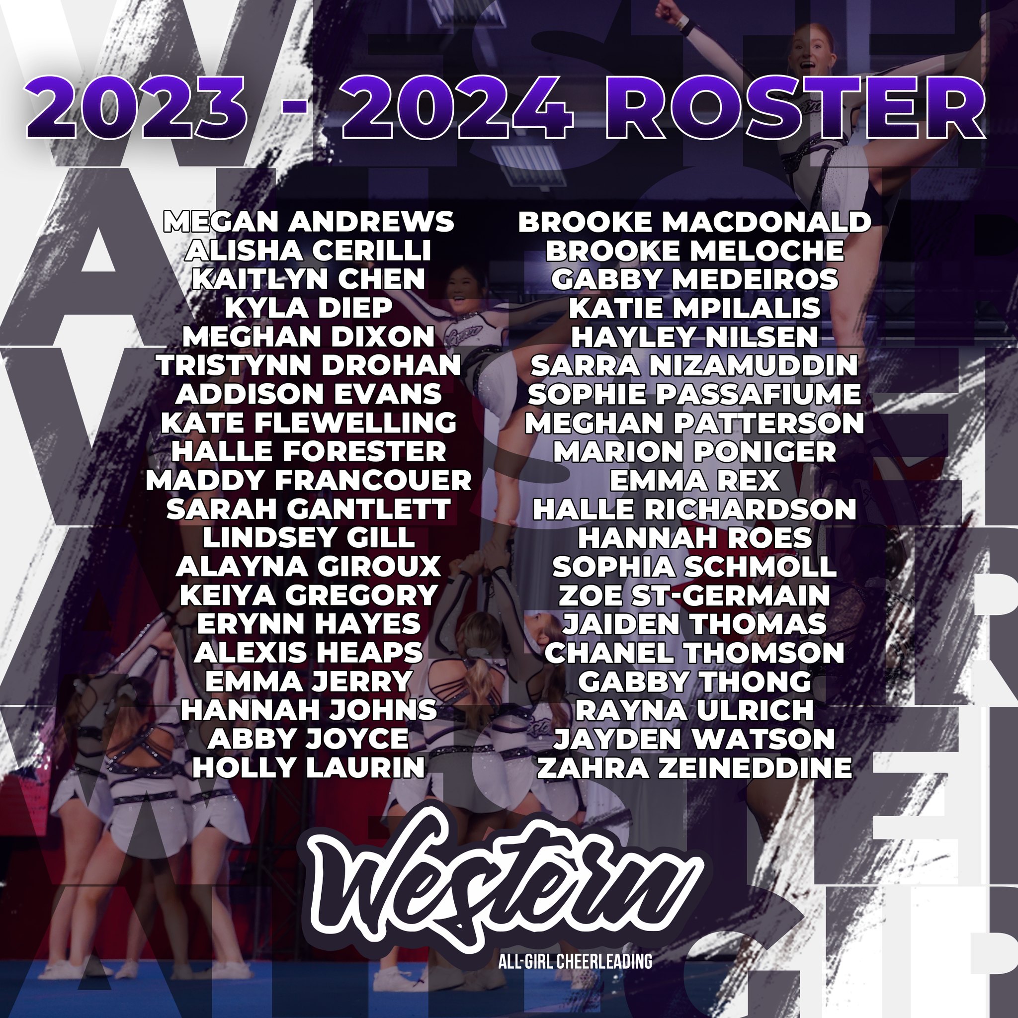2023-2024 Western All Girl Roster